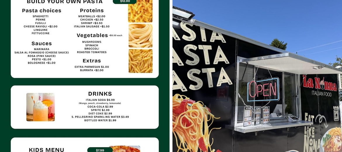 La Nonna Italian Food Menu